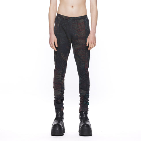 JULIUS 917PAM23 Noise / Digital Noise Leggings